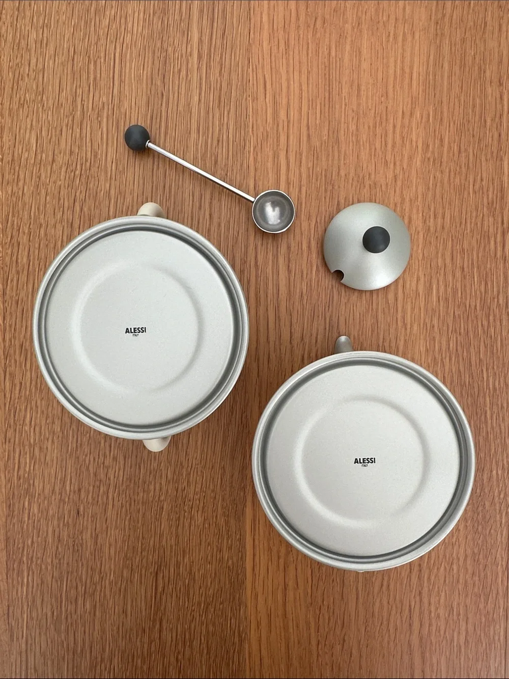 ** Vintage Alessi Sugar & Creamer Set Designed by Michael Graves **